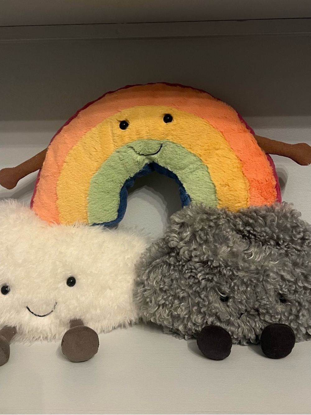 Jellycat Cloud&Storm Cloud&Rainbow BNWT